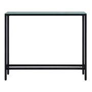 36" Black Mirrored Glass Console Table