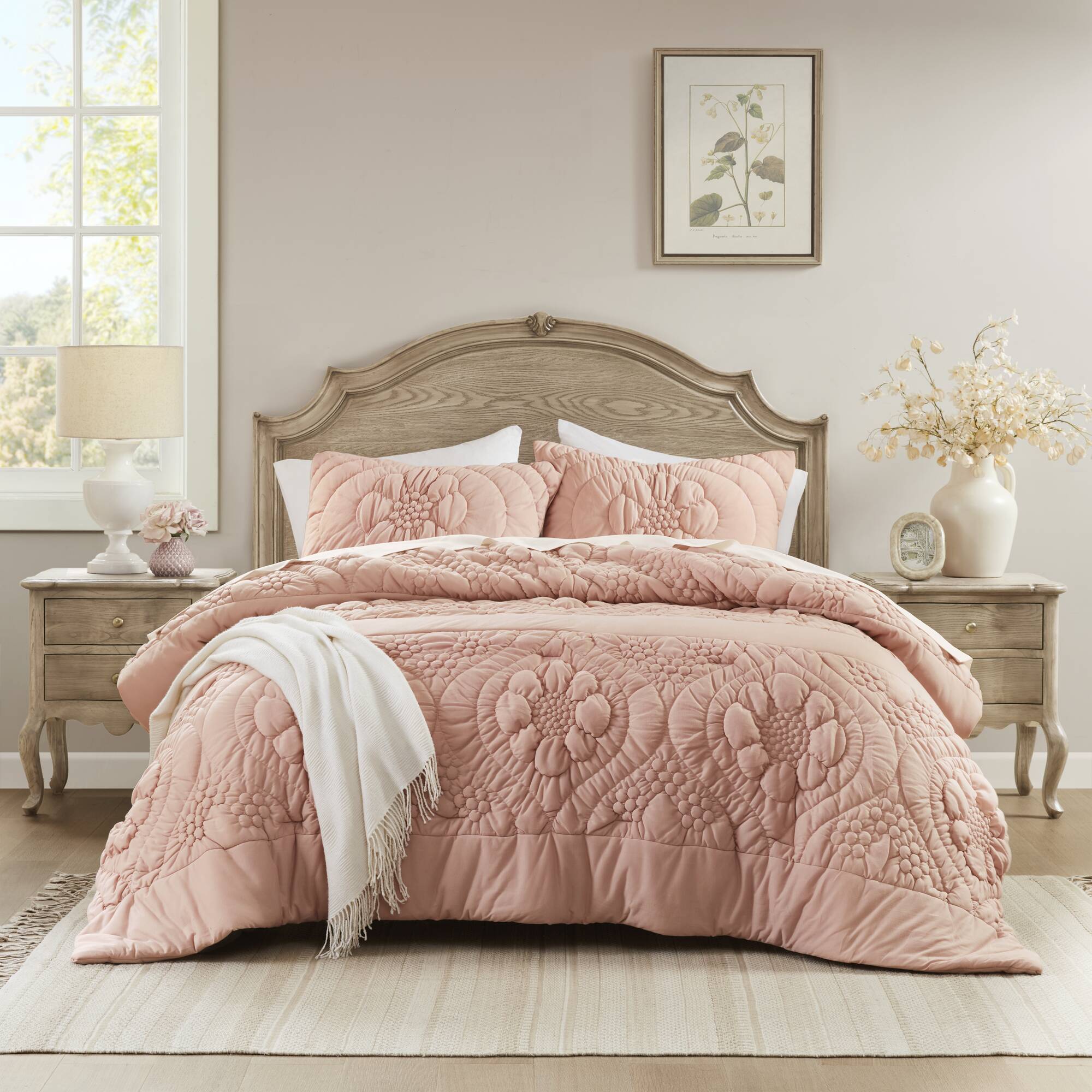 Elise - Full/Queen Comforter Set - Pink