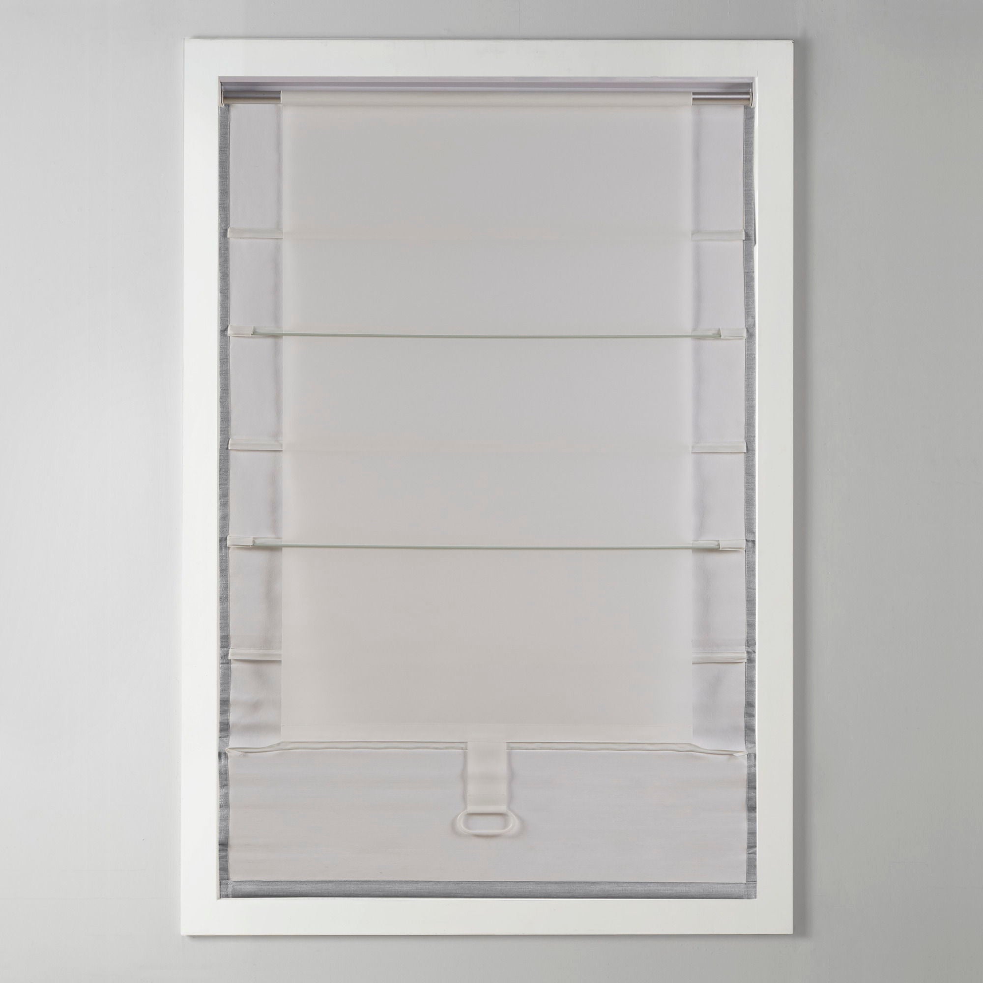Galen - 29" Basketweave Room Darkening Cordless Roman Shade - Gray