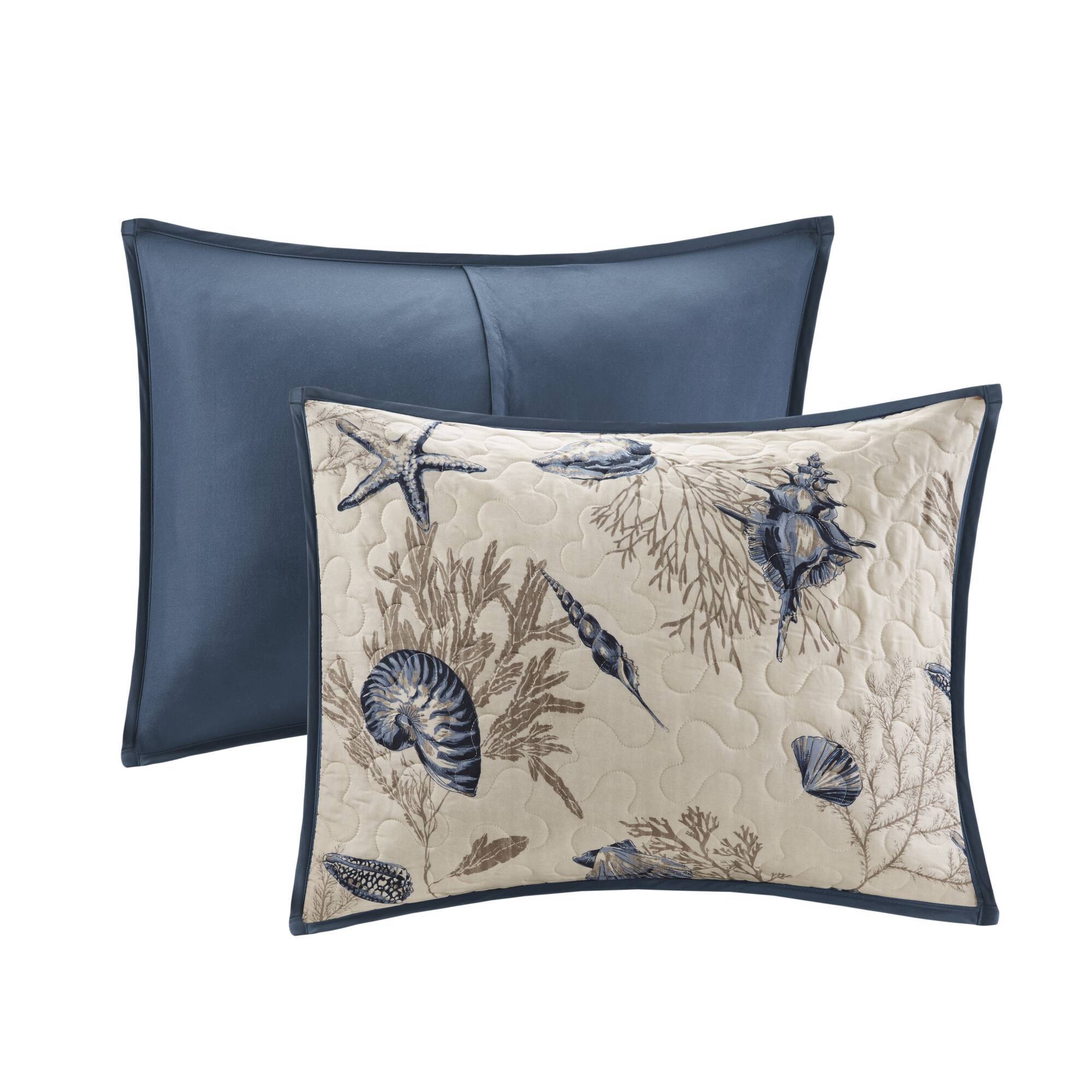 Bayside - Reversible Coverlet Set - Blue