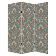 72" Green Folding Three Panel Screen Room Divider