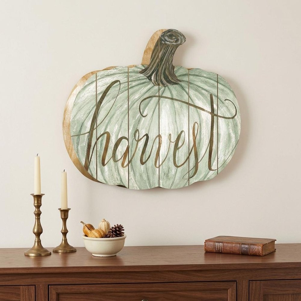 15" X 17" Brown And Green Harvest Hanging Dimensional Sculpture