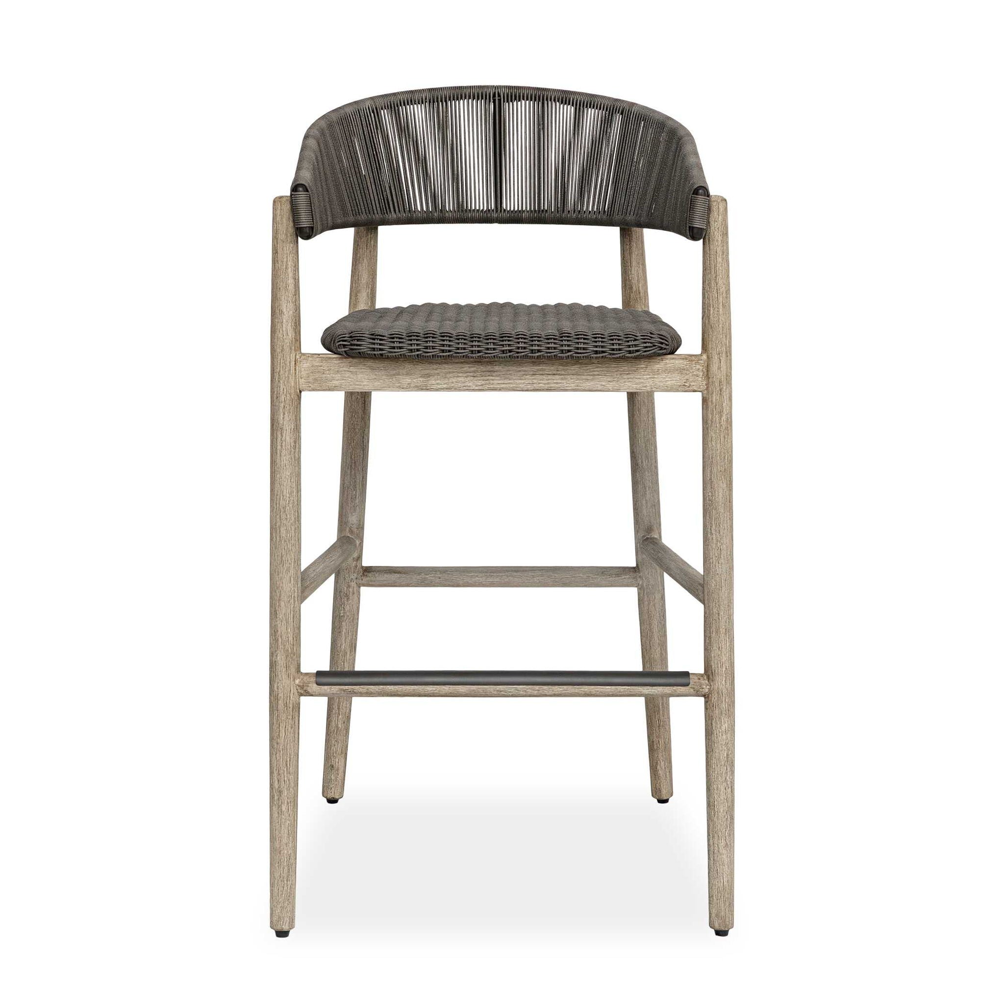 Dermott - Outdoor Bar Stool - Brown / Dark Gray