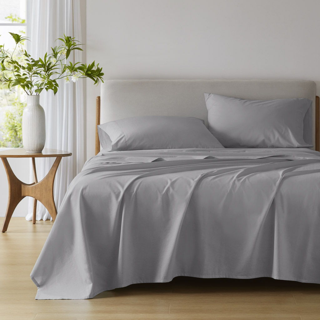 Cotton 144TC - Queen Solid Sheet Set - Dark Gray