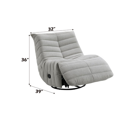 Glider Recliner With Swivel - Oyster Gray