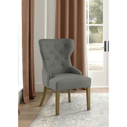 Tufted Dining Chair With Button Tufting And Nailhead Trim