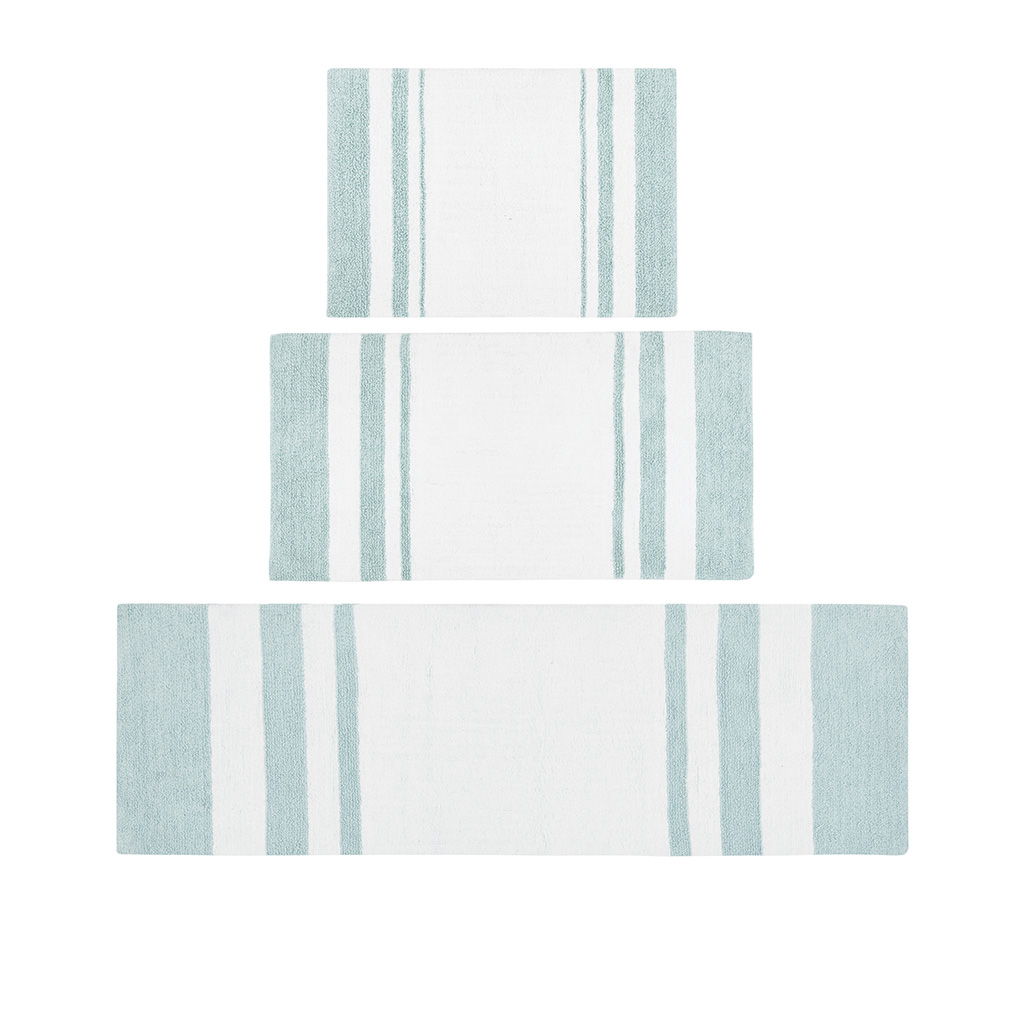 Spa - 27" x 45"Reversible Bath Rug - Aqua