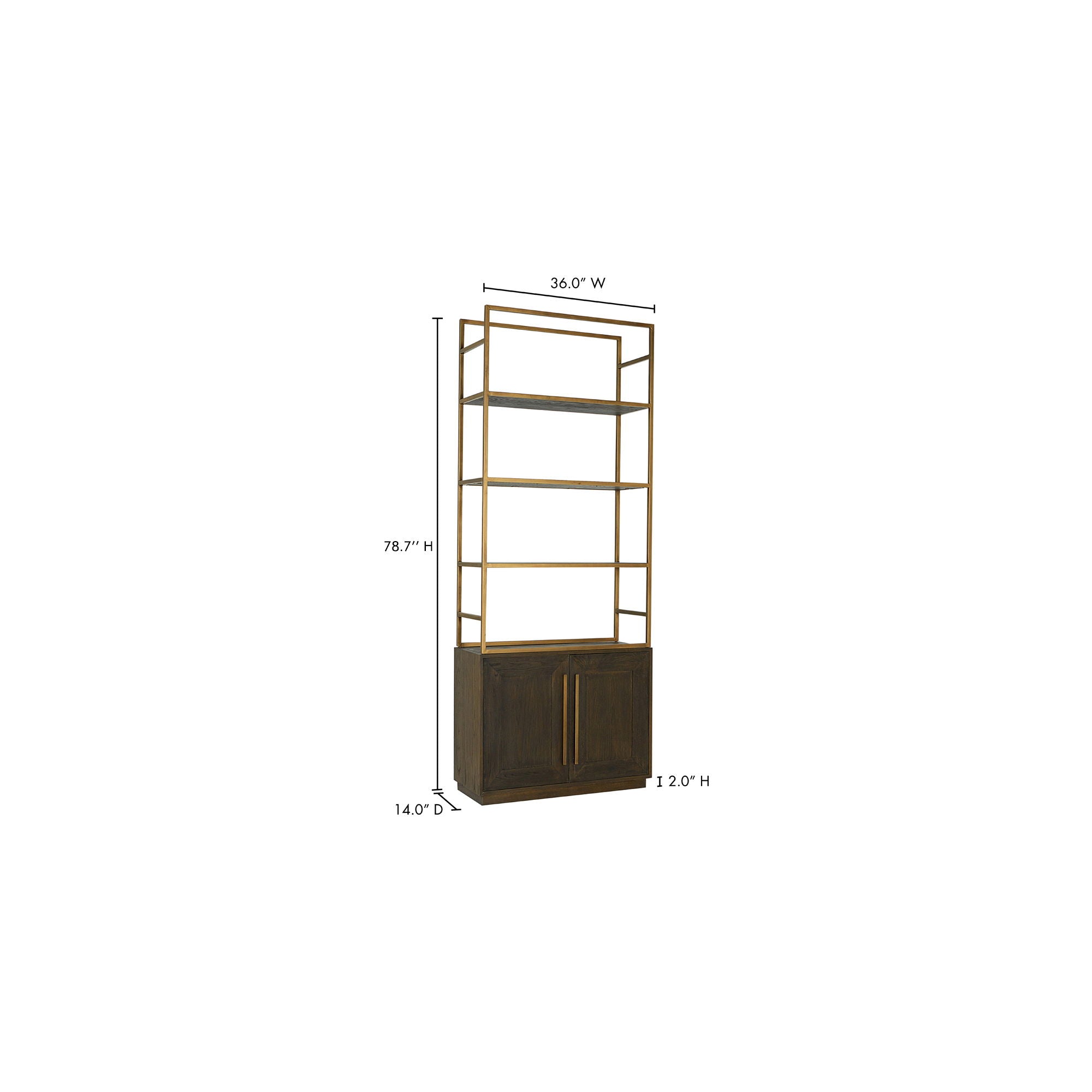 Elliot - Bookshelf - Brown Oak