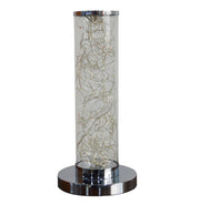 13" Silver Metal Column LED Table Lamp