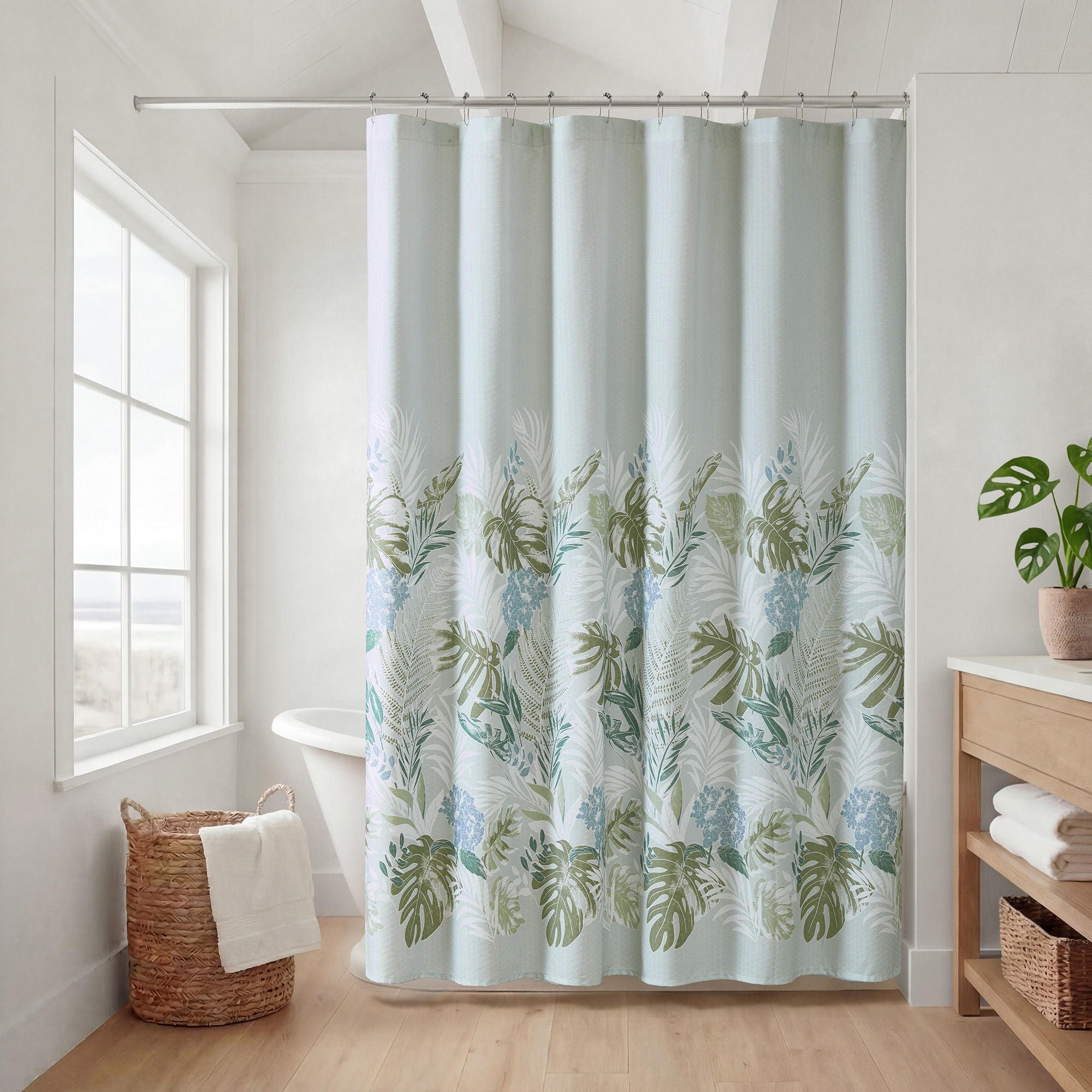 Kiawah Island - Shower Curtain - Blue / Gray