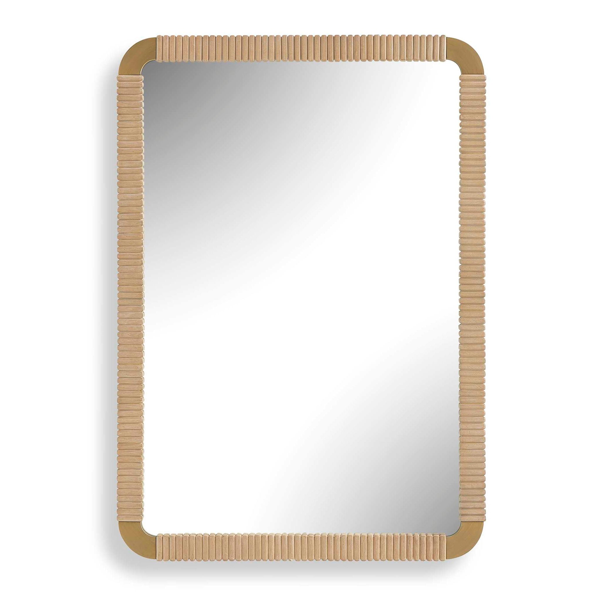 Heinrich - Wood Mirror - Brass / Gold / Woodtone