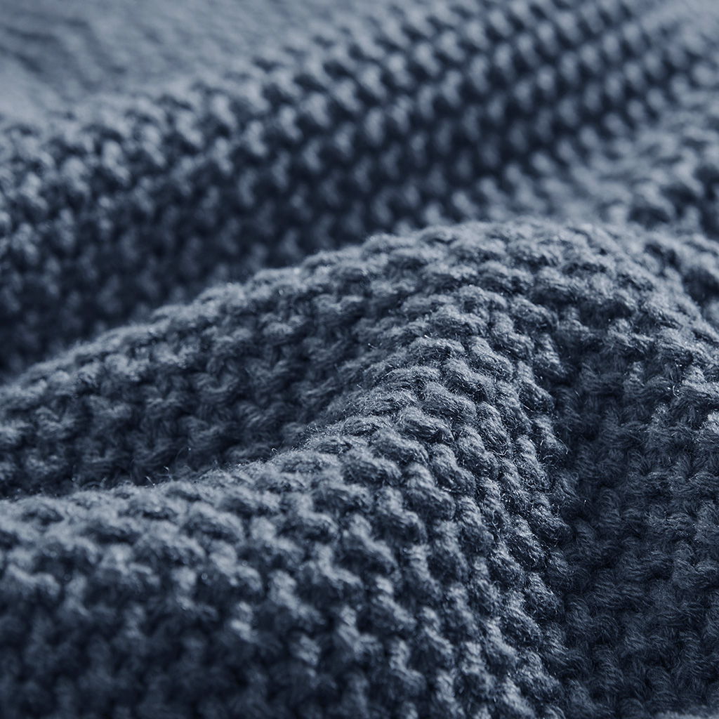 Bree Knit - King Blanket - Indigo