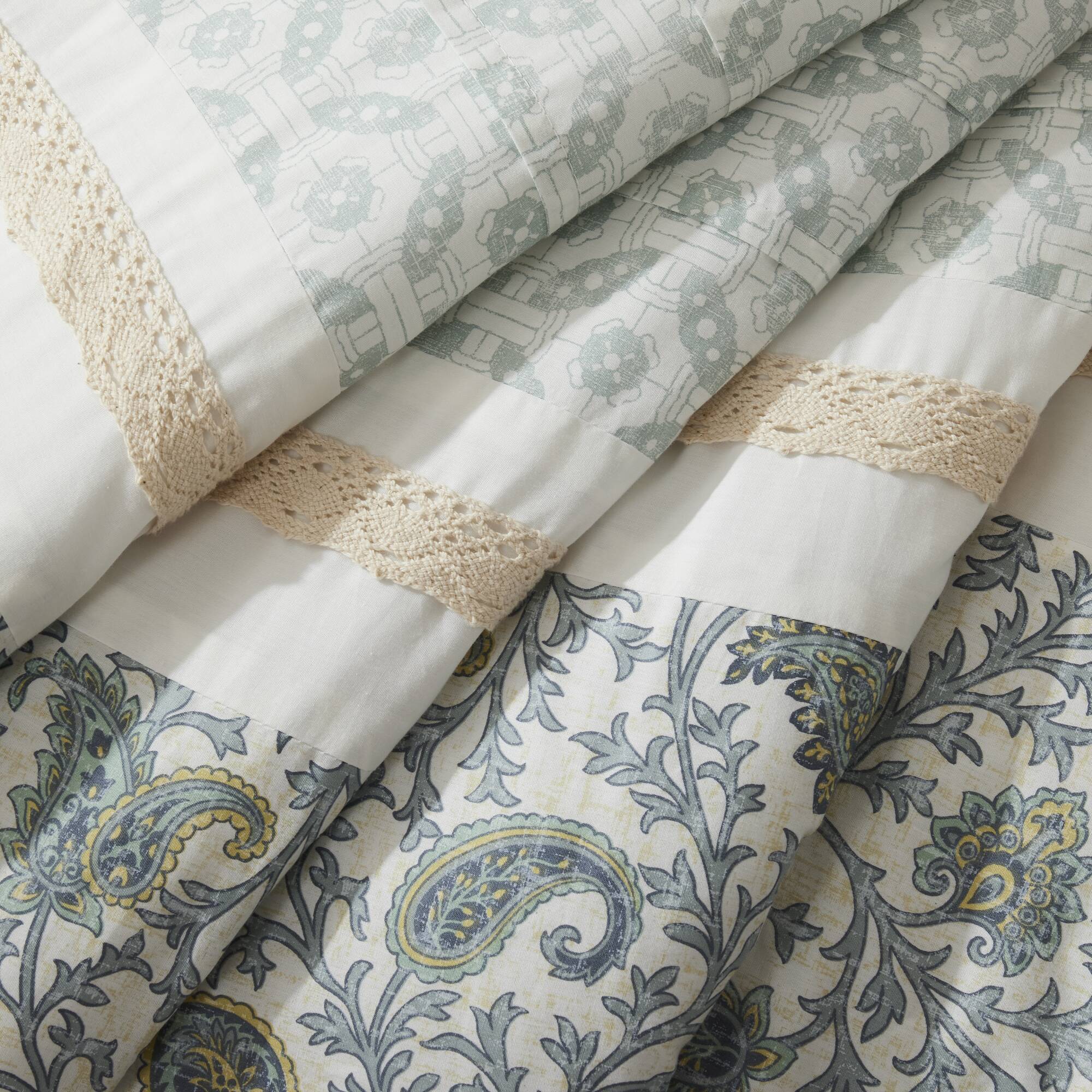 Dawn - Queen - 9 Piece Comforter Set - Blue
