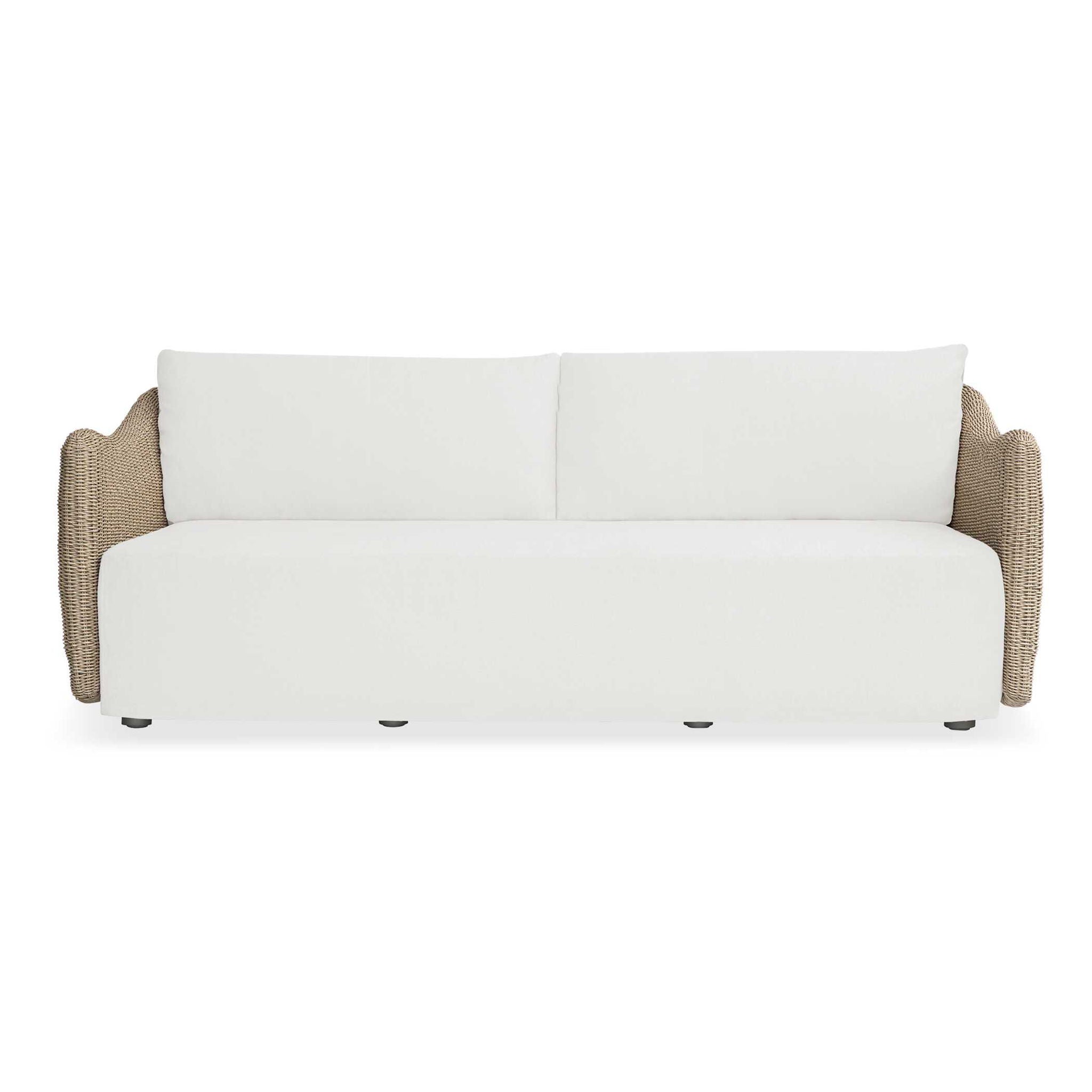 Sunset - Wicker Outdoor Sofa - Oatmeal / Oyster White