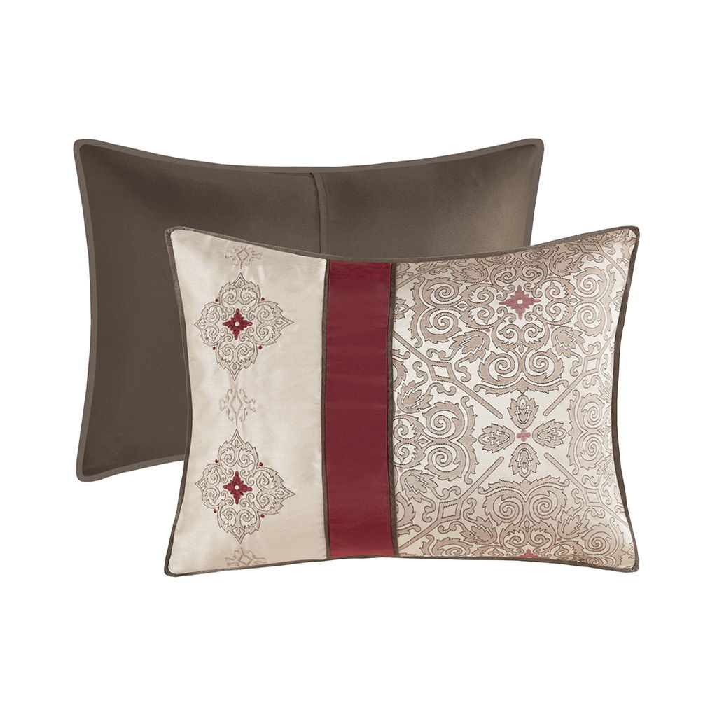 Donovan - King 7 Piece Comforter Set - Red