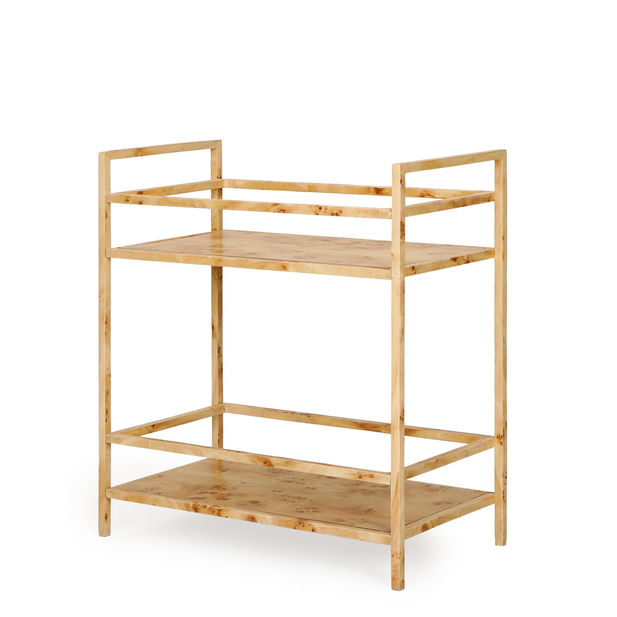 Destin - Burl Designer Bar Cart - Natural