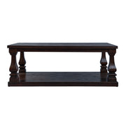 Rectangular Coffee Table With Open Storage Shelf For Living Room - Espresso