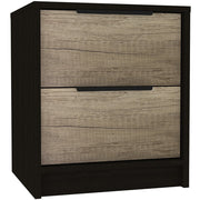 19" Wood Two Drawer Nightstand