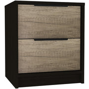 19" Wood Two Drawer Nightstand