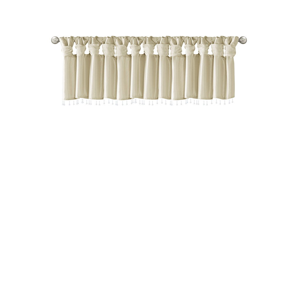 Emilia - Lightweight Valance With Beads - Champagne