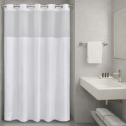 Jacquard - Premium Fabric Shower Curtain - White