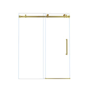 Frameless Single Sliding Shower Door With Handle And Square Tube Track
