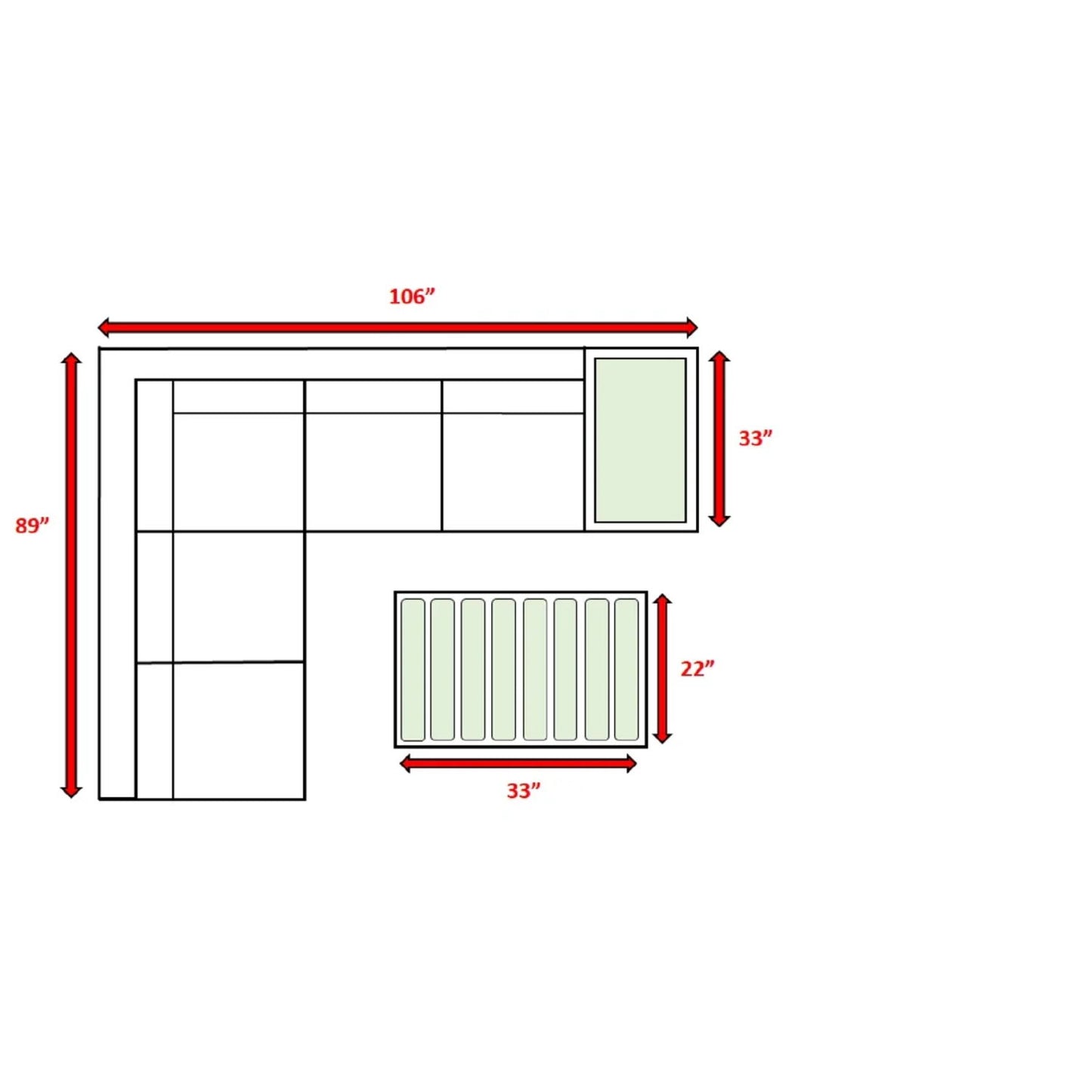 Stylish Entertainment Sectional Set, Outdoor Living