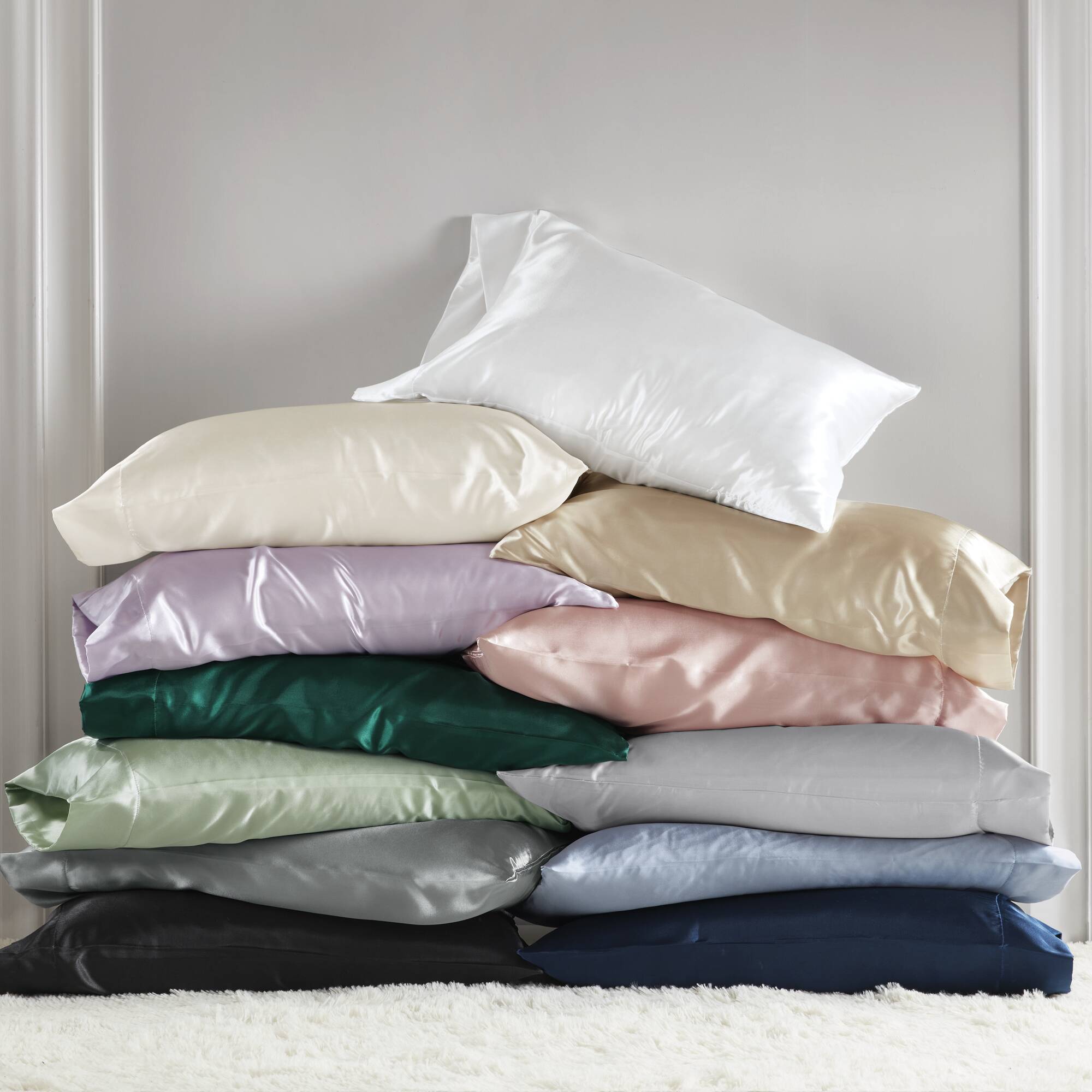 Satin - Standard Luxury Pillowcases (Set of 2) - Lilac