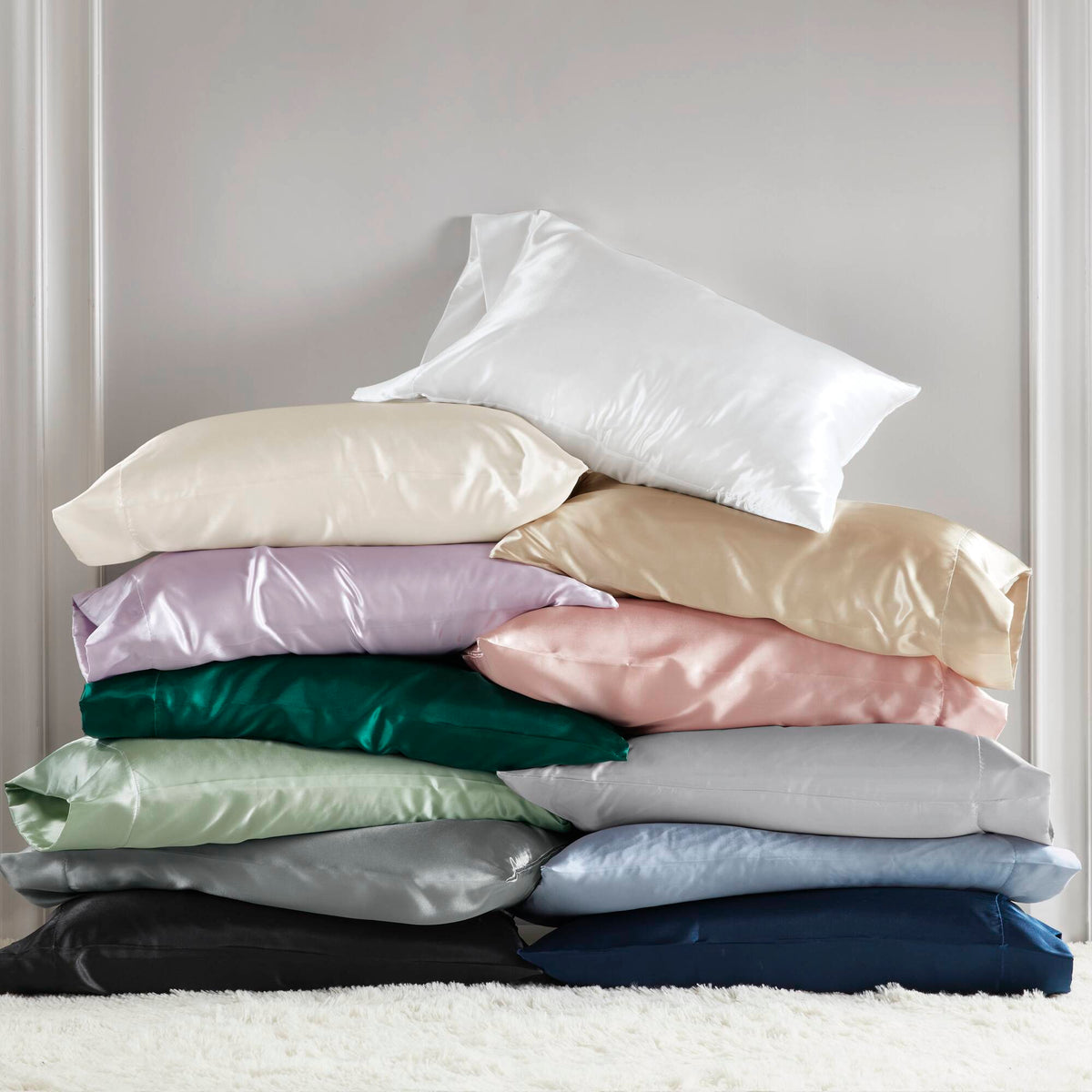 Satin - King Luxury Pillowcases (Set of 2) - Lilac