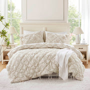 Lily - King 3 Piece Comforter Set - Ivory