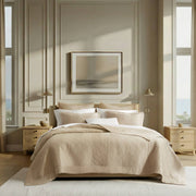 Liam Hotel - 3 Piece Full/Queen Quilt Set - Linen