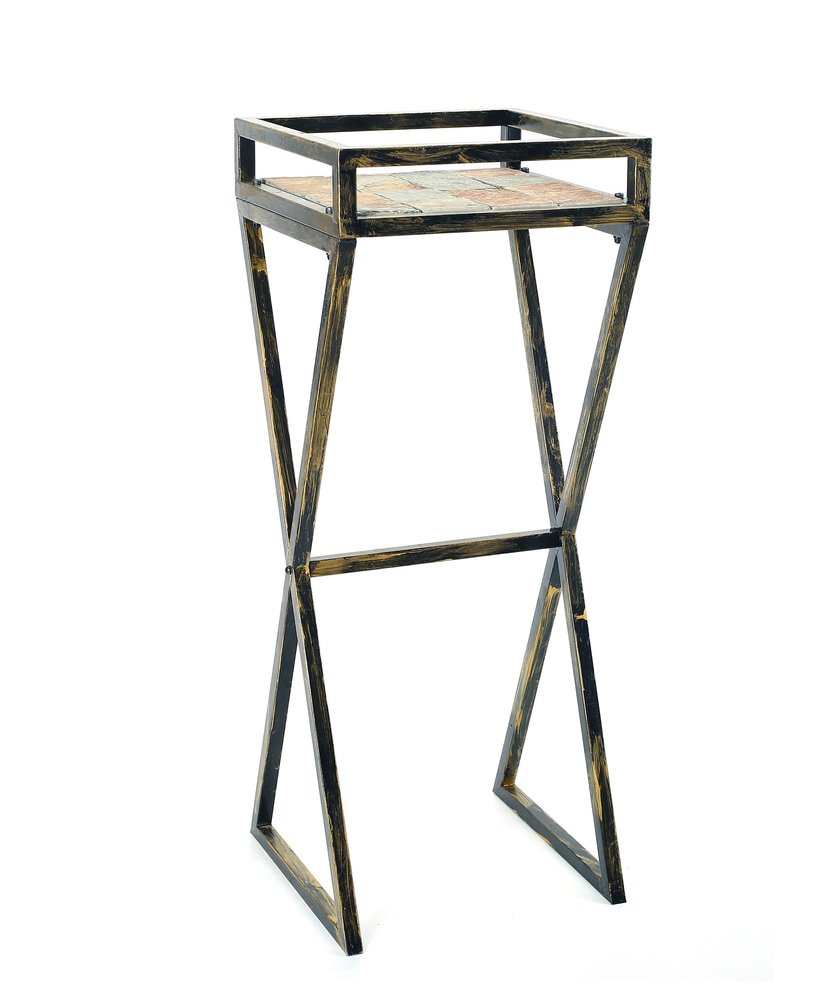 36" Black And Gold Metal Garden Accents Accessories
