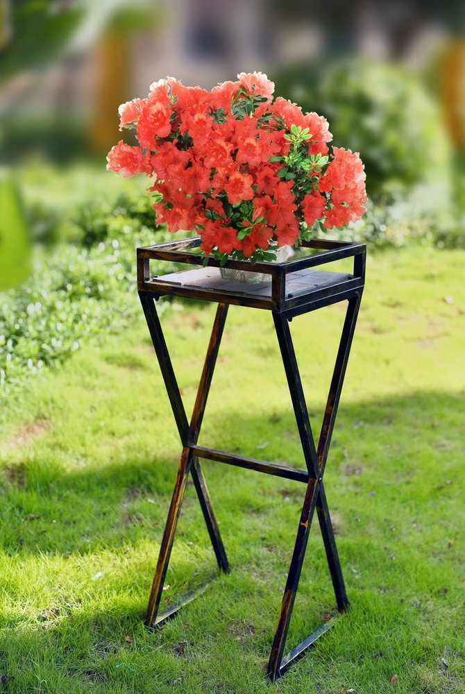 36" Black And Gold Metal Garden Accents Accessories