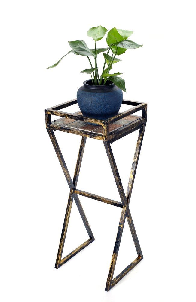 36" Black And Gold Metal Garden Accents Accessories