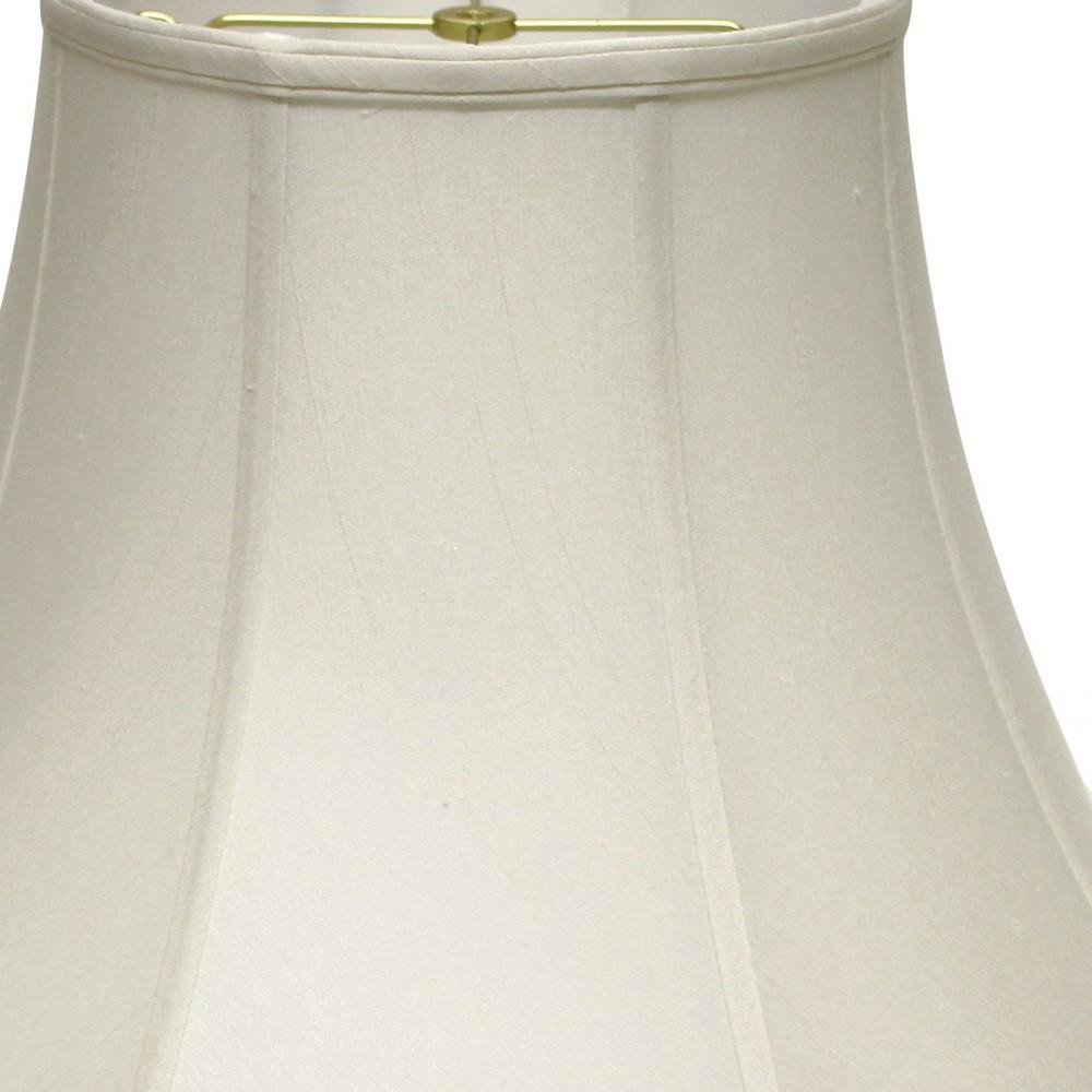 White Monay Shantung Silk Bell Lamp Shade