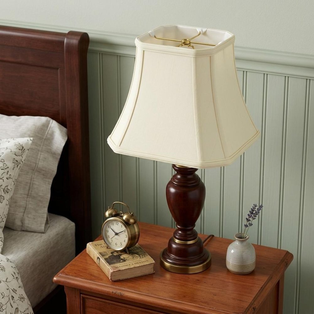 Ivory Monay Shantung Silk Bell Lamp Shade