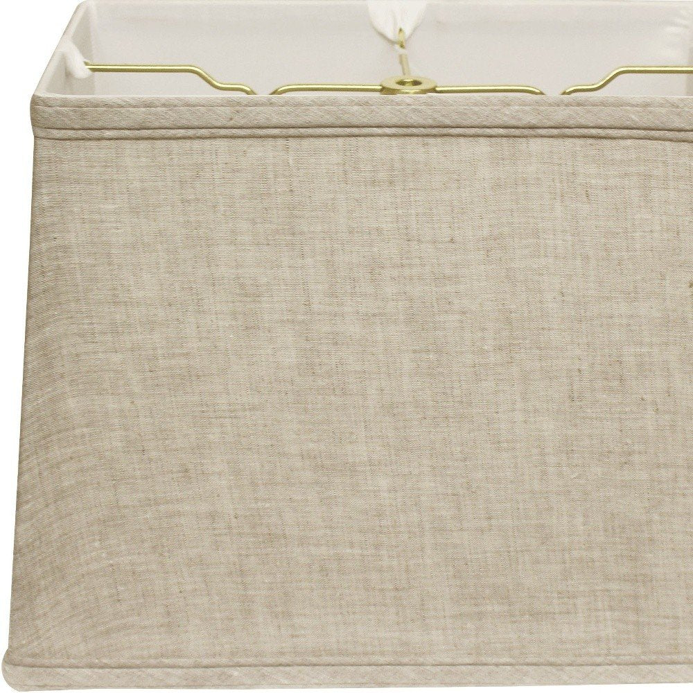 Cream Linen Print Lamp Shade