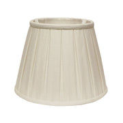 White Linen Pleated Empire Lamp Shade