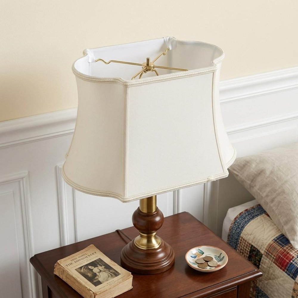 14" Cream Premium Oblong Shantung Lampshade