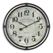 Nakul - Industrial Wall Clock - Pearl Silver