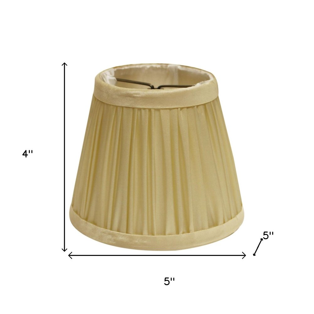 5" Pale Grey Set of 6 Slanted Chandelier Tafetta Lampshades