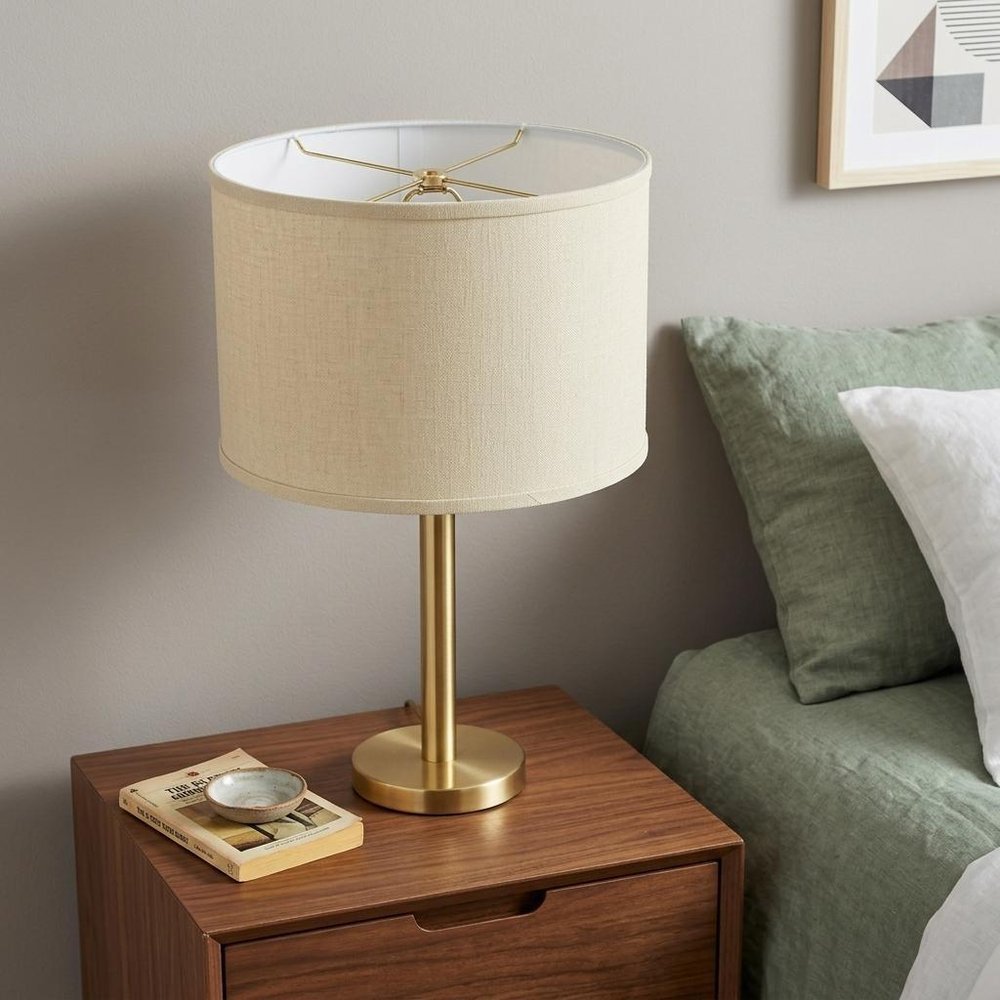 Beige Linen Oval Lamp Shade