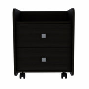 22" Wood Two Drawer Nightstand