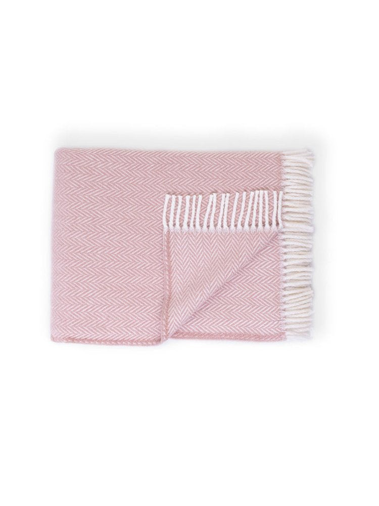 70" X 55" Gray And White Herringbone Cotton Blend Woven Throw Blanket with Tassels