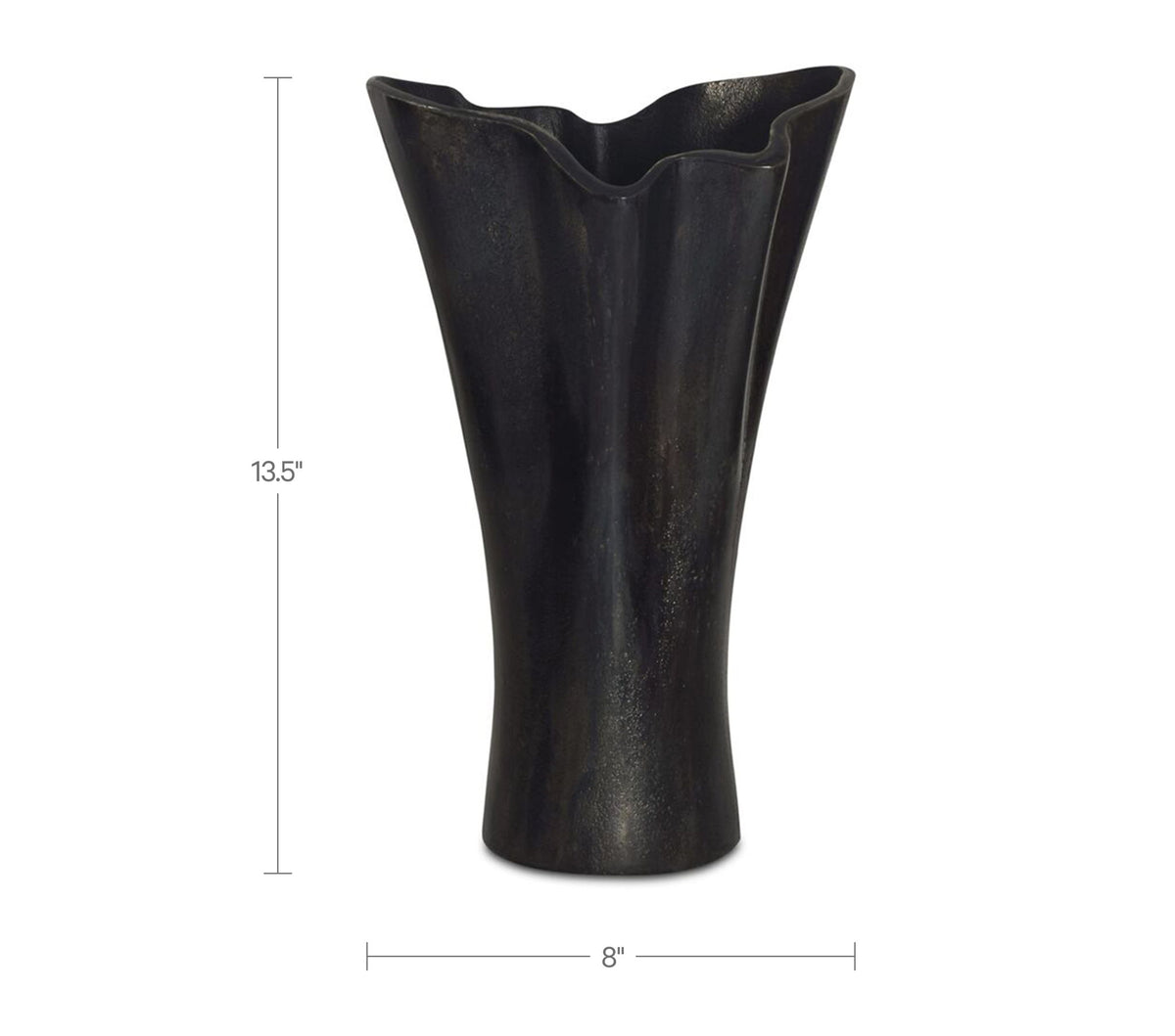 Yeri - Cast Aluminum Vase - Black