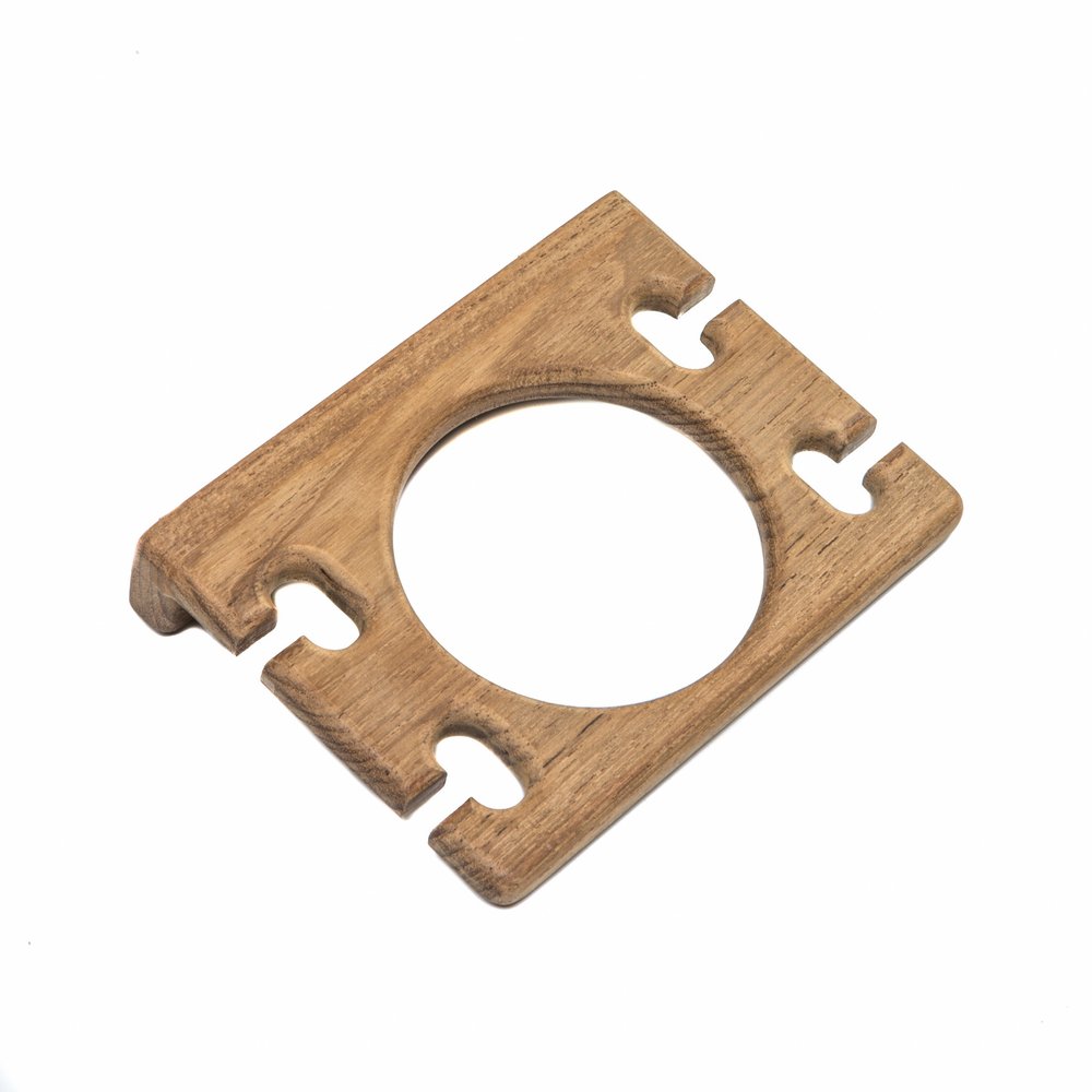 HomeRoots Teak Wall Mount Toothbrush Holder - Thumbnail 4