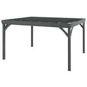 Patio Grape Vine Gazebo Outdoor Pergola With Open Roof For Climbing Plants - Gray