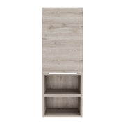 12" Light Gray Wood Floating Single Door Bathroom Vanity
