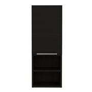 12" Black Laminate Accent Cabinet With Three Shelves
