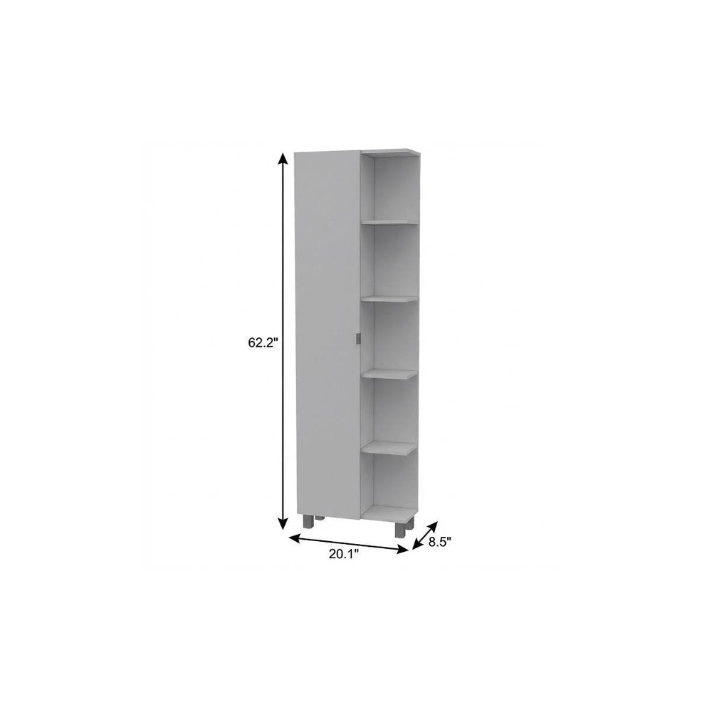 20" White Wood Freestanding Single Door Bathroom Vanity